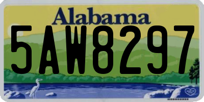 AL license plate 5AW8297