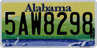 AL license plate 5AW8298