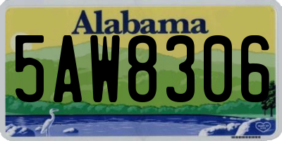 AL license plate 5AW8306