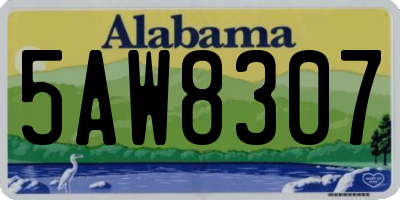 AL license plate 5AW8307