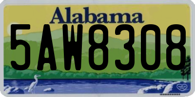 AL license plate 5AW8308
