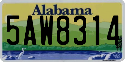 AL license plate 5AW8314