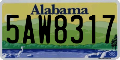 AL license plate 5AW8317