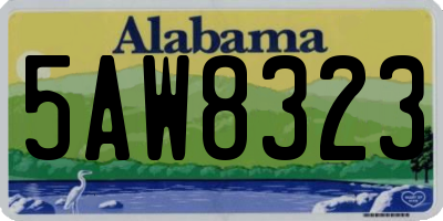 AL license plate 5AW8323