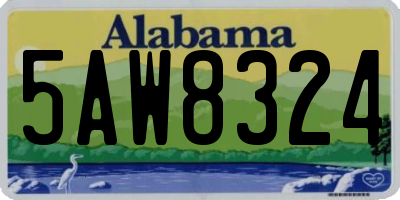 AL license plate 5AW8324