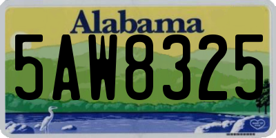 AL license plate 5AW8325