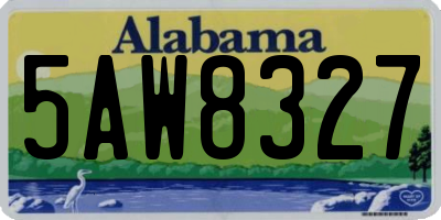 AL license plate 5AW8327