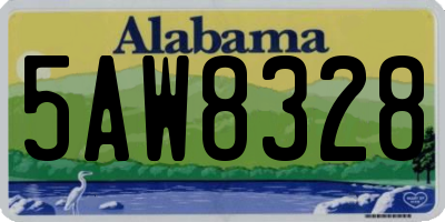AL license plate 5AW8328