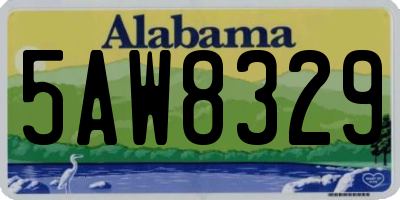 AL license plate 5AW8329