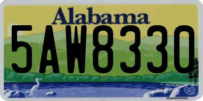 AL license plate 5AW8330