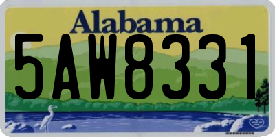 AL license plate 5AW8331