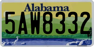 AL license plate 5AW8332