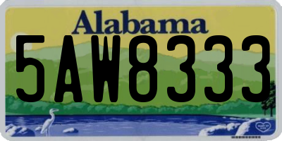 AL license plate 5AW8333
