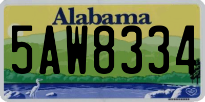 AL license plate 5AW8334