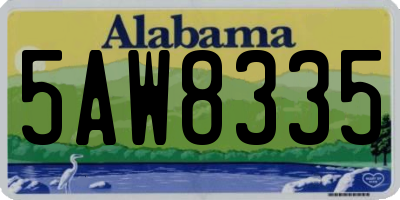 AL license plate 5AW8335