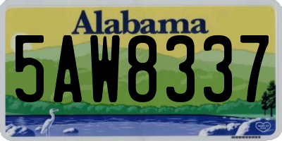 AL license plate 5AW8337