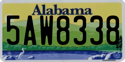 AL license plate 5AW8338