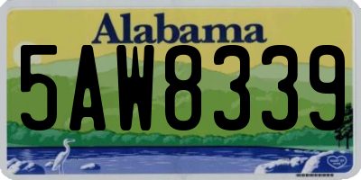 AL license plate 5AW8339