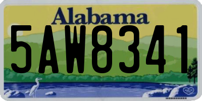 AL license plate 5AW8341
