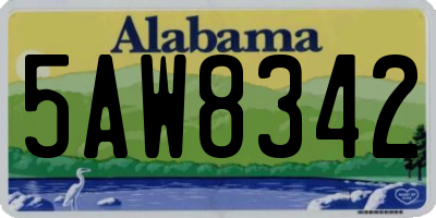AL license plate 5AW8342
