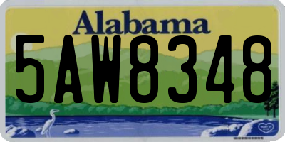 AL license plate 5AW8348