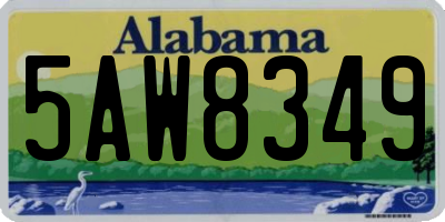AL license plate 5AW8349