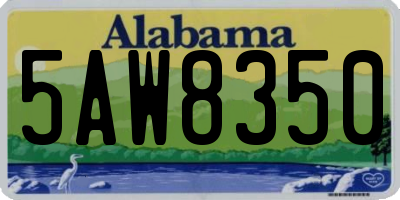 AL license plate 5AW8350