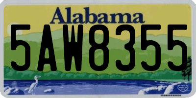 AL license plate 5AW8355