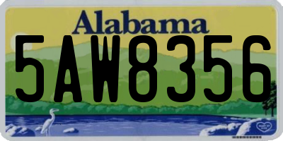 AL license plate 5AW8356