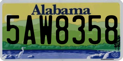 AL license plate 5AW8358