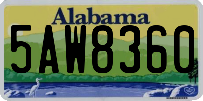 AL license plate 5AW8360
