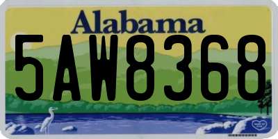 AL license plate 5AW8368