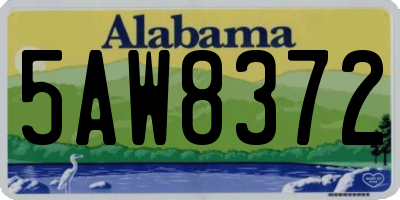 AL license plate 5AW8372