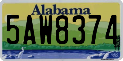 AL license plate 5AW8374
