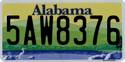 AL license plate 5AW8376