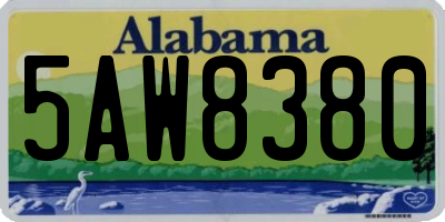 AL license plate 5AW8380