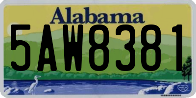 AL license plate 5AW8381