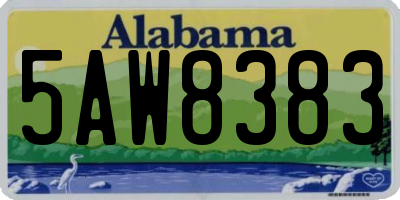AL license plate 5AW8383