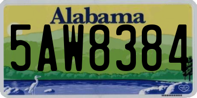 AL license plate 5AW8384