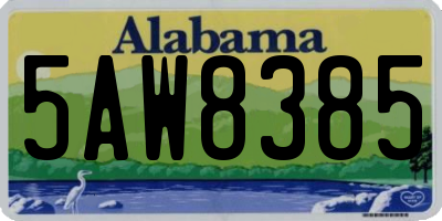 AL license plate 5AW8385