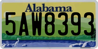 AL license plate 5AW8393