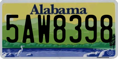 AL license plate 5AW8398