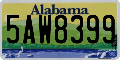 AL license plate 5AW8399