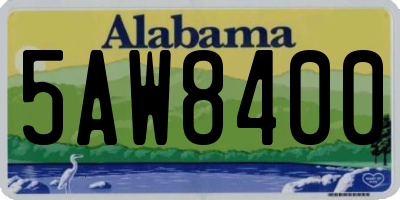 AL license plate 5AW8400