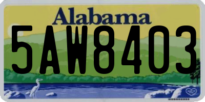AL license plate 5AW8403