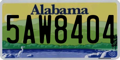 AL license plate 5AW8404