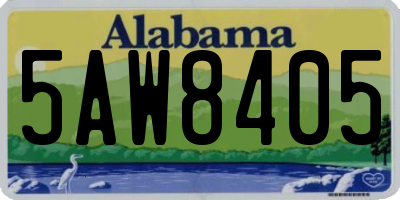 AL license plate 5AW8405