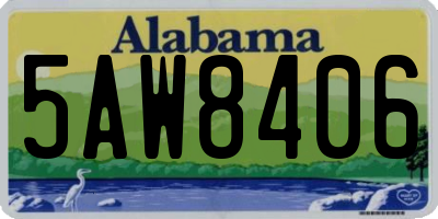 AL license plate 5AW8406