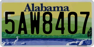 AL license plate 5AW8407
