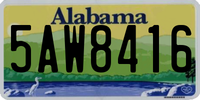 AL license plate 5AW8416